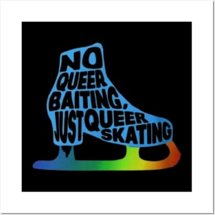 No Queerbaiting Just Queer Skating Posters and Art